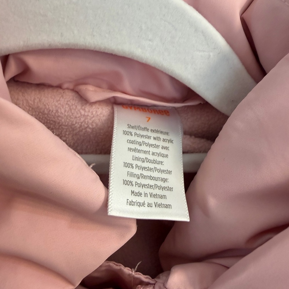 Gymboree Royal Princess Pink Puffer Jacket w/ Ruffles & Hood size 7 - Picture 6 of 9